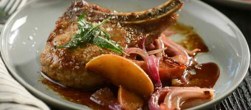 Pork Chop with Browned Butter, Apples and Sage Pork Chop with Browned Butter, Apples and Sage