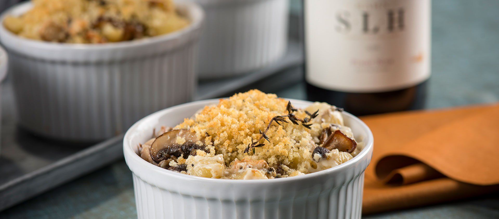 Bleu Cheese, Caramelized Onion, and Mushroom Mac n Cheese